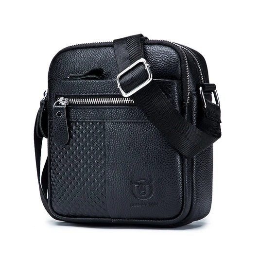 BULLCAPATIN Men's Genuine Leather Shoulder Bag Messenger Briefcase CrossBody Handbag Satchel Travel bag