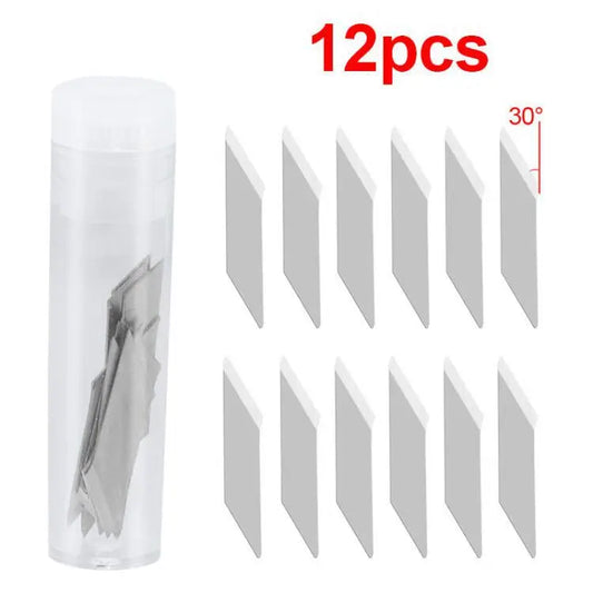 Alatan Pen Pemotong Kraf 360 Darjah Pusing Bilah 3 Kepala Bilah Keluli Tahan Karat Pisau Pemotong Seni Mudah Alih Tahan Lama DIY