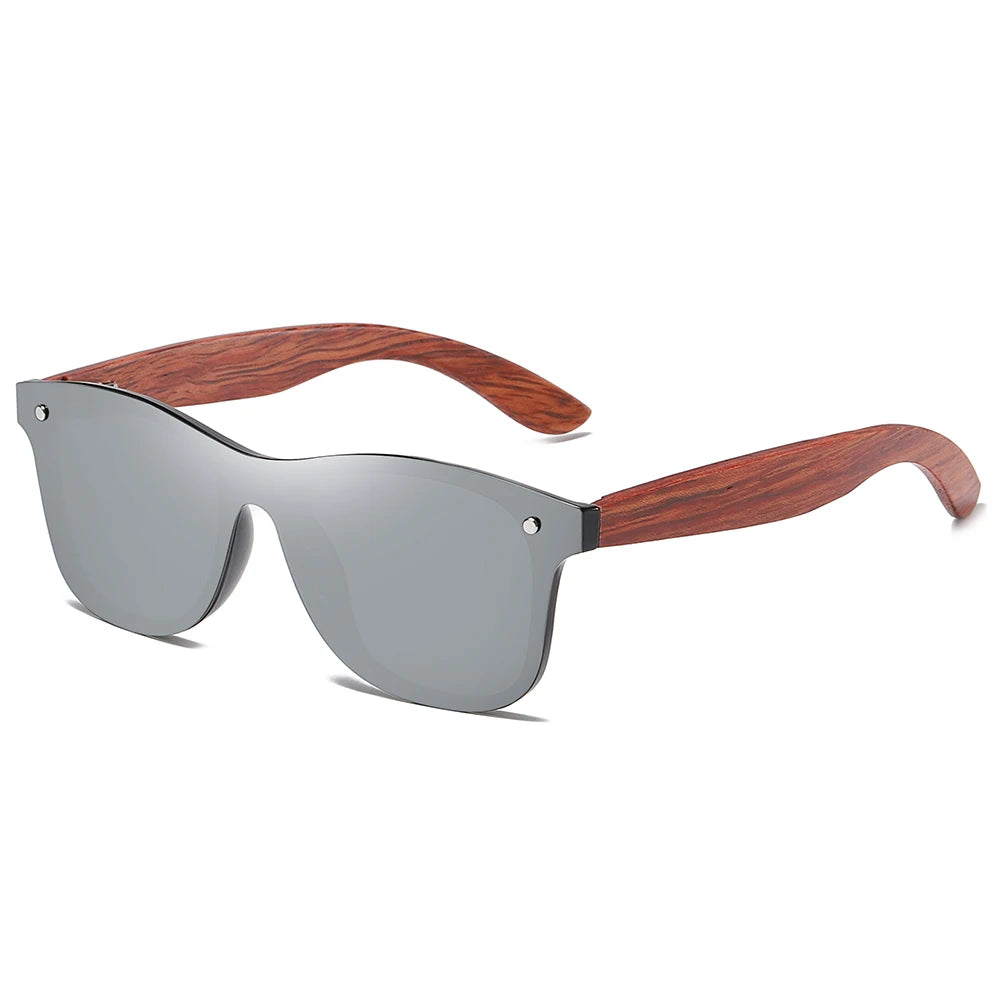 GM Kacamata Kayu Merah Buatan Tangan UV400 Cermin Terpolarisasi Cermin Mata Hitam Lelaki Wanita Reka Bentuk Vintaj Oculos de sol masculino