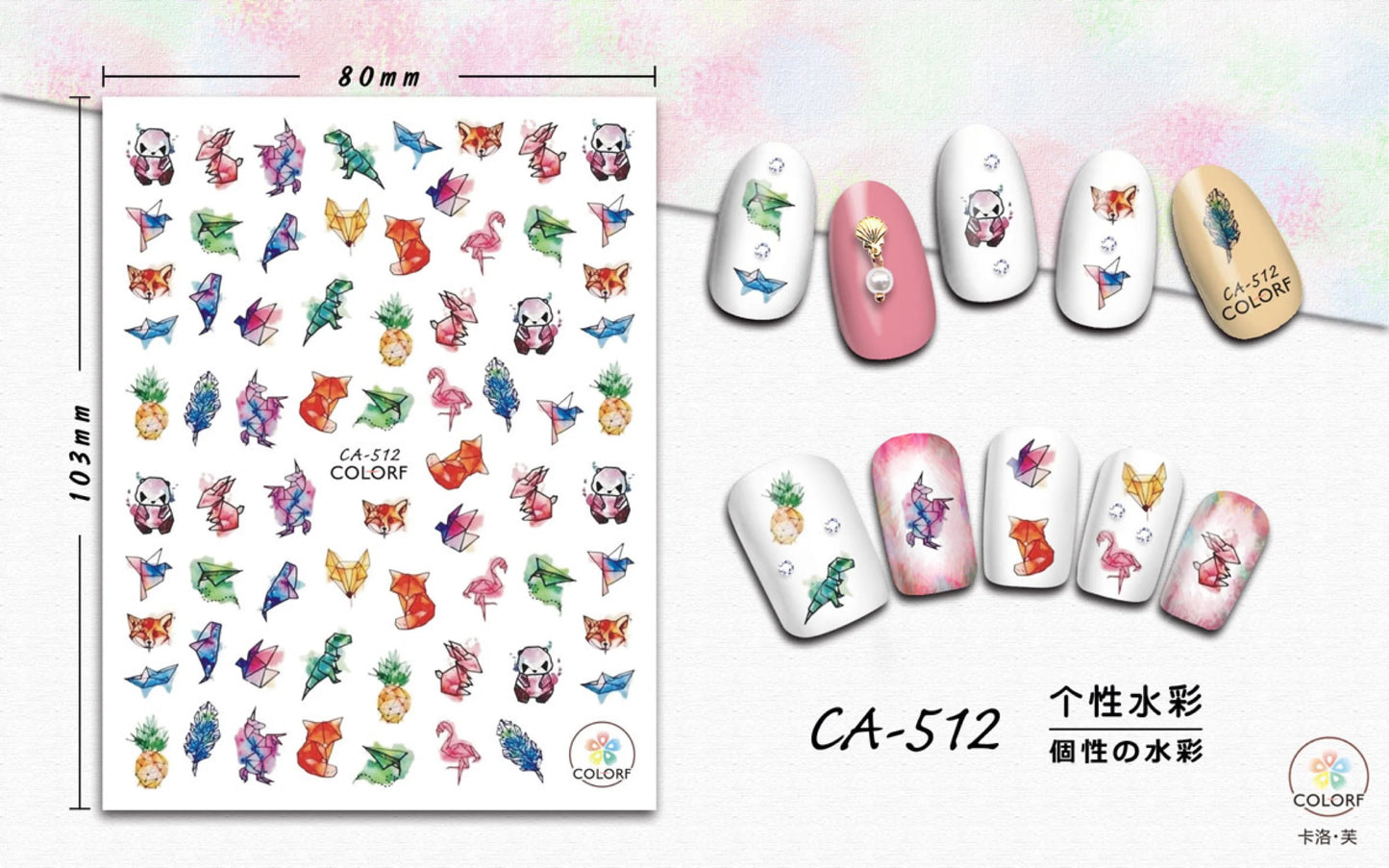 Newest CA-473 Retro style 3d nail art sticker nail decal stamping export japan designs rhinestones decorations