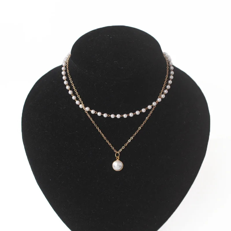 Imitation Pearl Choker Fairy Women Necklaces Korean Fashion Pearl Pendants Collar Trend Neck Jewelry Party Neck Decoration