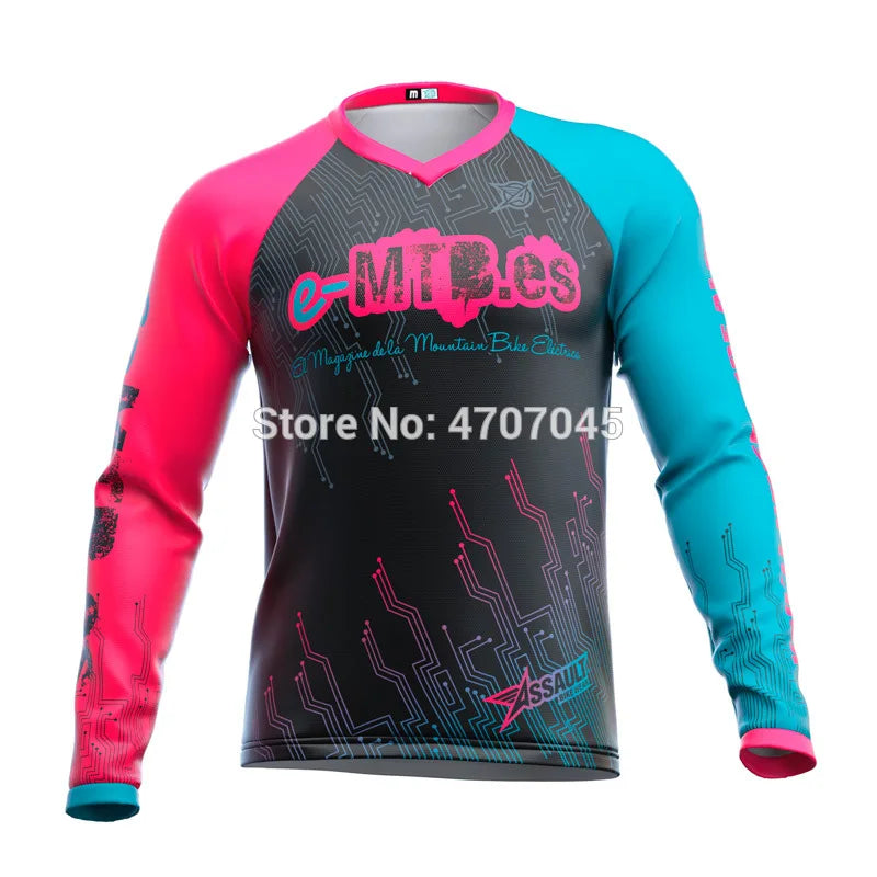 2022 cycling enduro motocross jersey dh mtb jersey mx downhill jersey bike shirt men's long sleeve cycling shirt