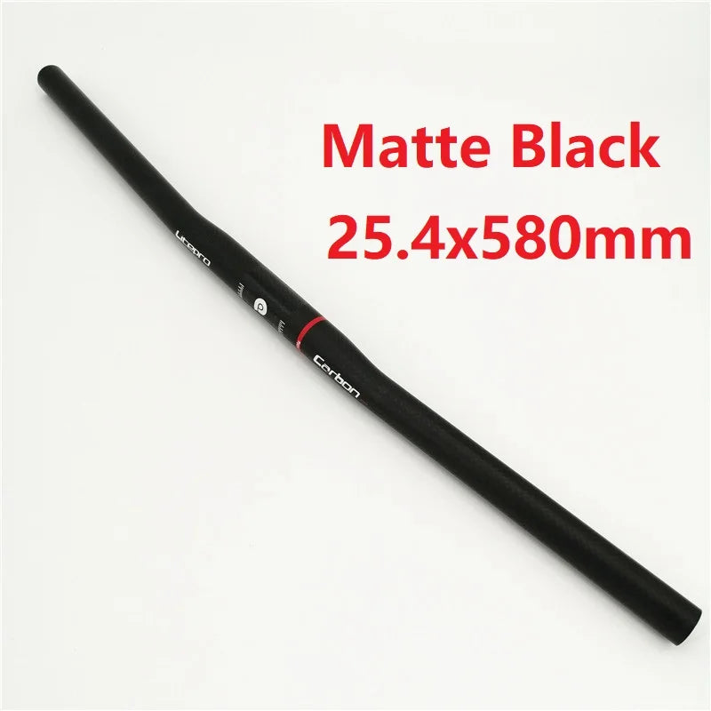 Litepro 25.4mm * 540mm 580mm Bicycle Carbon Fiber Handlebar Ultralight Horizontal Handlebar Folding Bike Accessories Cycling