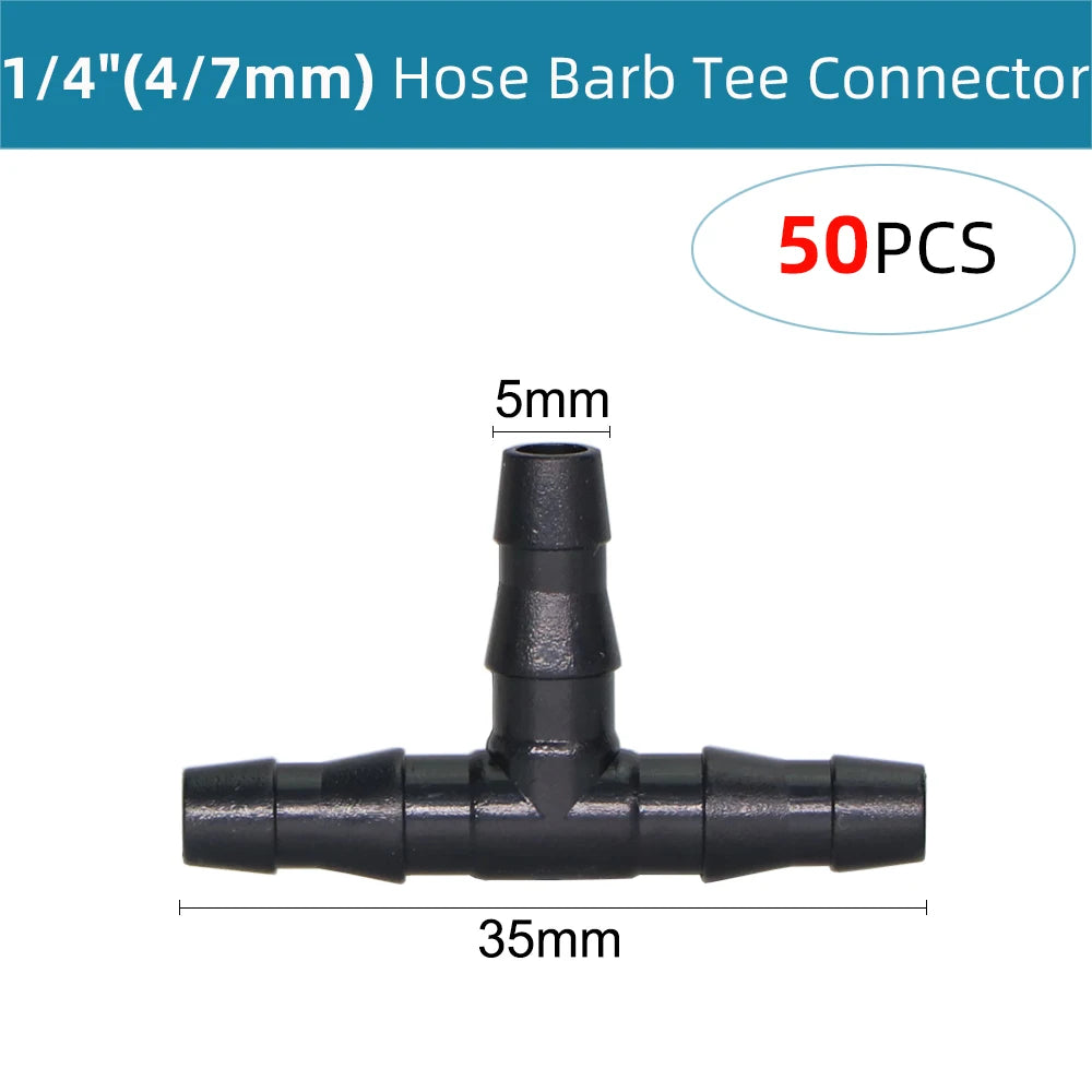 1/4'' Hose Drip Irrigation Support Stakes C Shape Hook 4/7mm Pipe Fixed Stem Holder Garden Watering Dripper Sprinkler Bracket