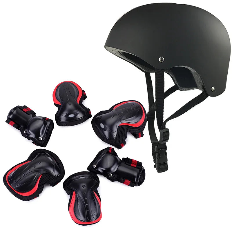 kufun Pad Lutut Siku Alat Pelindung Longboard Skateboard Kanak-kanak Dewasa Basikal Inline Roller Skate Pelindung set Skuter Kanak-kanak