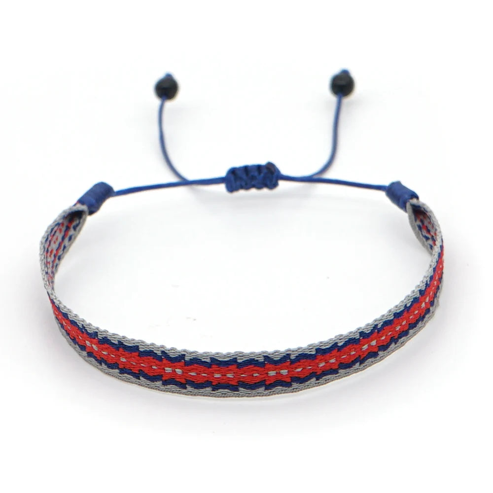 Easter Braided Bracelets For Women Pattern Boho Jewelry Friendship Rope Bracelet Vintage Weave Handmade Textile Bangles