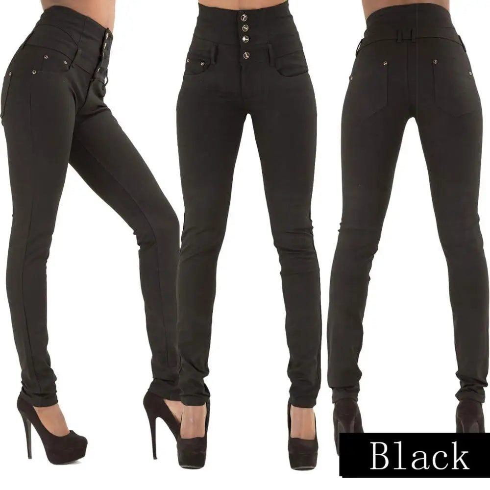 2023 Hot Sale Wanita Pinggang Tinggi Jeans Slim Fit Seksi Kurus Pinggul Jeans Wanita Musim Gugur Musim Sejuk Seluar Pakaian Wanita Berkualiti Tinggi