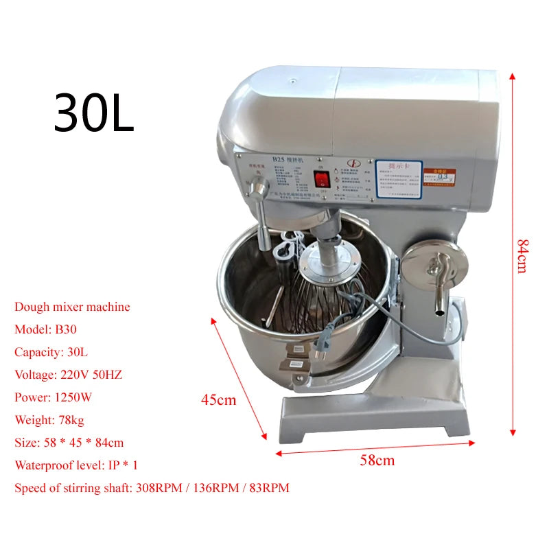220V Electric Dough Mixer Professional Eggs Blender 10L Kitchen Stand Food Mixer Milkshake Cake Mixing Kneading Machine