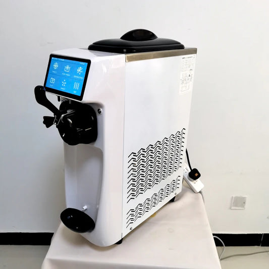 Soft Serve Ice Cream Machine For Small Business Desktop Stainless Steel Single Head One Click Unfreezing Ice Cream Machine