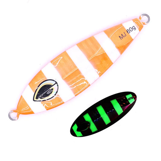 CASTFUN 40g 60g 80g Slow Jig Umpan Tiruan Jig Logam Casting Jig Memancing Gewang Jigging Gewang Luminous Jigging Lure Glow