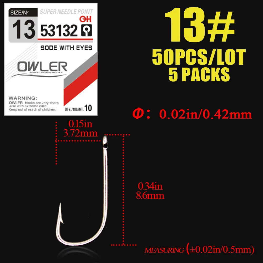 50pcs/lot Fishing Hook SODE With eyes  Barbed Fishhook Bent  Fly Fishing Tackle hook AD Sharp Ringed Carp Hook  iseama