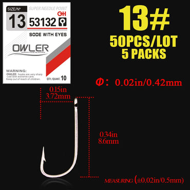 50pcs/lot Fishing Hook SODE With eyes  Barbed Fishhook Bent  Fly Fishing Tackle hook AD Sharp Ringed Carp Hook  iseama