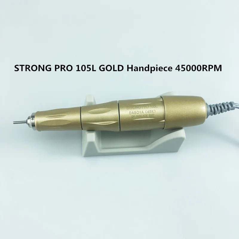 2019 New Arrival 65W 40000rpm STRONG 210 105L Handpiece 2.35mm Nail Drills Manicure Machine Pedicure Electric File Bits