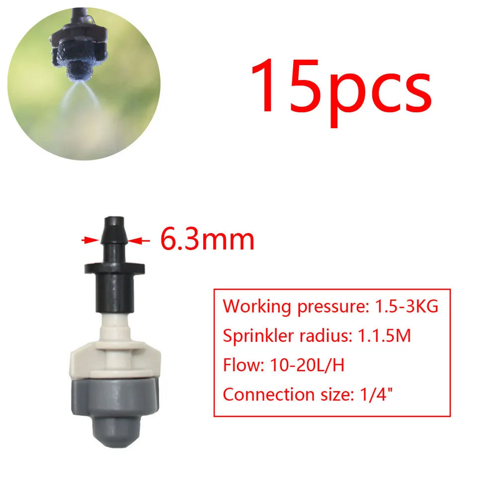 Garden Watering Sprinkler Mist Nozzle Dripper Drip Irrigation Garden Greenhouse Adjustable Mist Emitters Stake Micro Spray