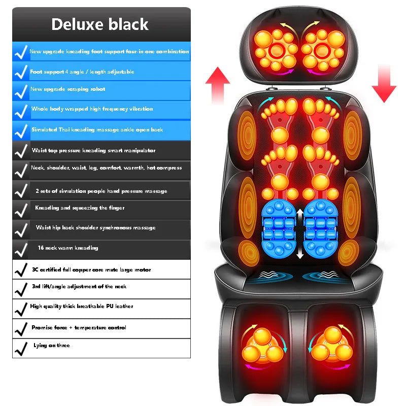 2019 New Neck Shoulder Cervical massage cushion chair Full body massage cushion shiatsu Electric shiatsu cushion massager