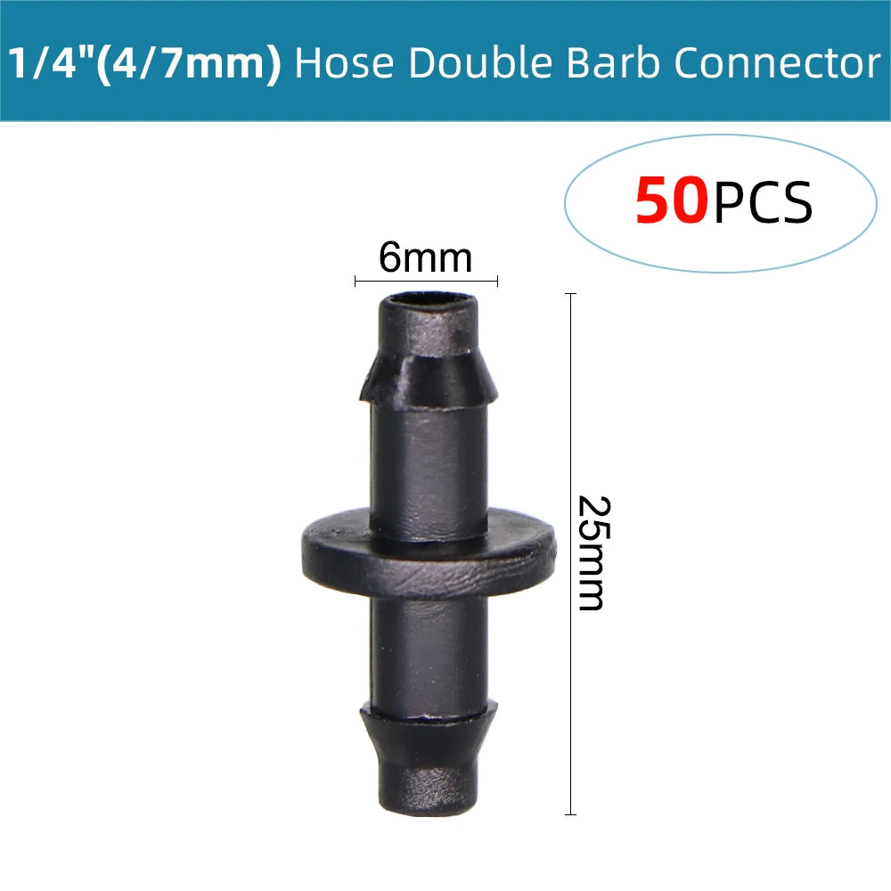 1/4'' Hose Drip Irrigation Support Stakes C Shape Hook 4/7mm Pipe Fixed Stem Holder Garden Watering Dripper Sprinkler Bracket