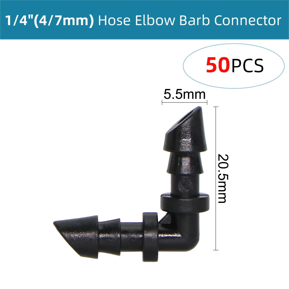 1/4'' Hose Drip Irrigation Support Stakes C Shape Hook 4/7mm Pipe Fixed Stem Holder Garden Watering Dripper Sprinkler Bracket