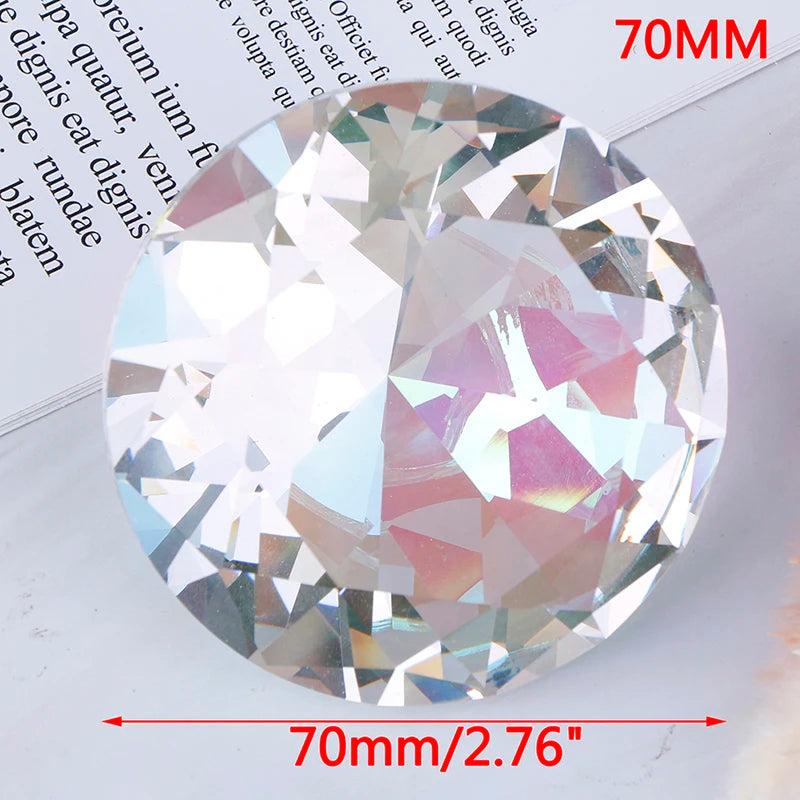 Nail Art Display 60mm 70mm 80mm Transparent Glass Crystal Diamond Hand Model Shoot Ornament Jewelry Manicure Accessory Pro Tool