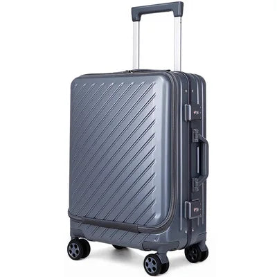 Letrend Aluminium Spinner Rolling Luggage Cabin Suitcases Wheels Business Trolley Carry On Travel Bag Trunk New Arrival