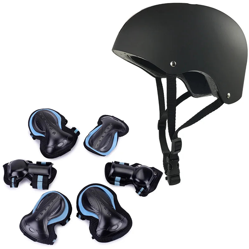kufun Pad Lutut Siku Alat Pelindung Longboard Skateboard Kanak-kanak Dewasa Basikal Inline Roller Skate Pelindung set Skuter Kanak-kanak