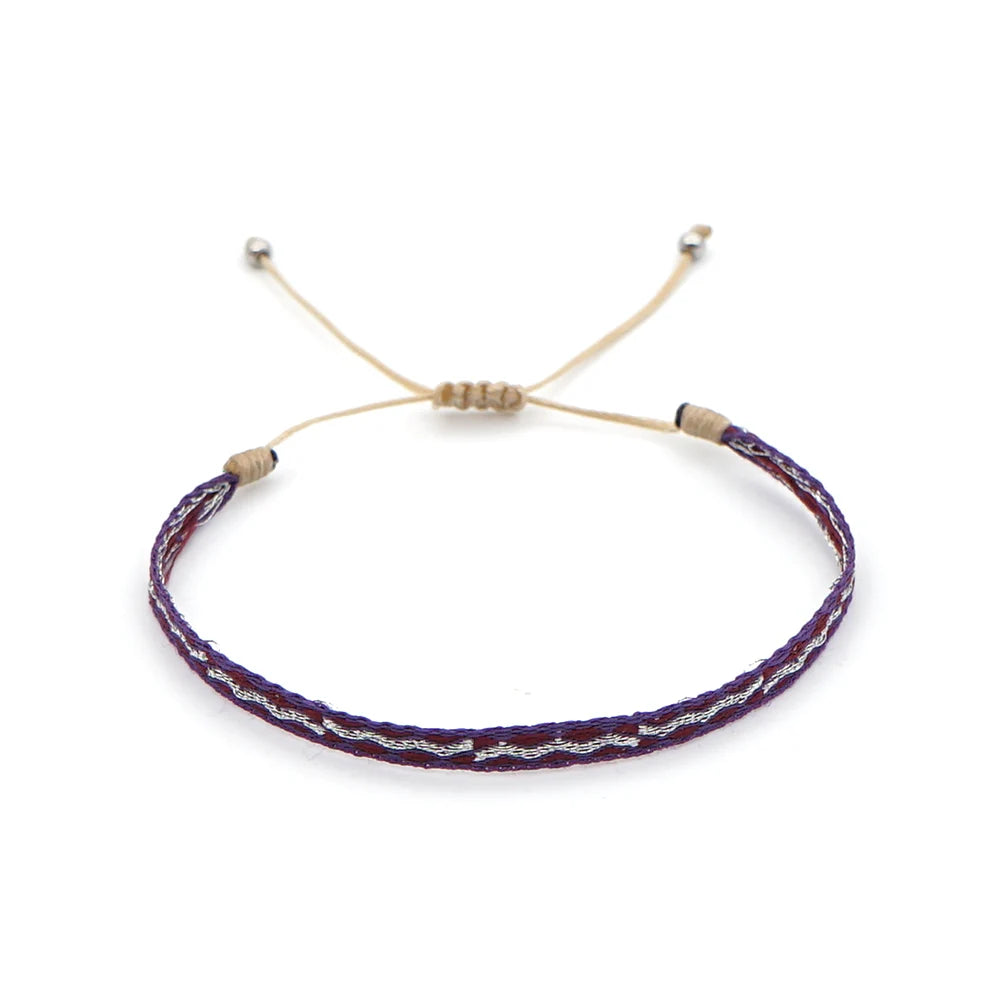 Easter Braided Bracelets For Women Pattern Boho Jewelry Friendship Rope Bracelet Vintage Weave Handmade Textile Bangles