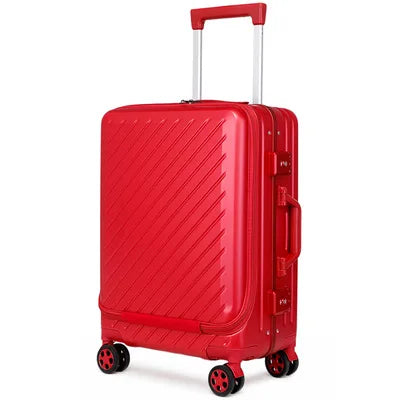 Letrend Aluminium Spinner Rolling Bagasi Kabin Beg Beg Roda Troli Perniagaan Bawa Beg Perjalanan Bagasi Ketibaan Baru