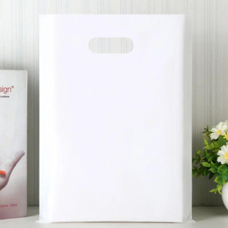 10Pieces Solid Color Gift Bags Kids Baby Boy Girl Birthday Party Supplies Wedding Candy Pouch Small Plastic Bag with Handle