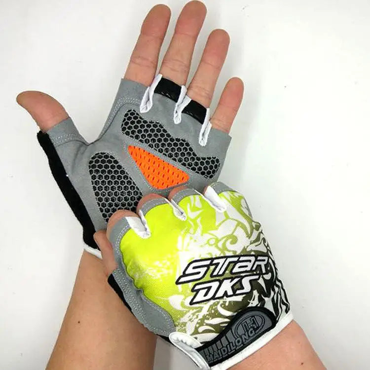 1 Pair Anti-skid Shock Fitness Outdoor Sports Mountaineering Gloves Cycling Gloves Men Women Half-finger Gloves Mittens