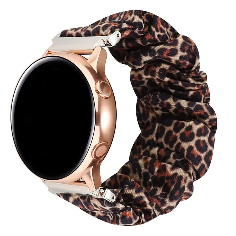 Tali Gelung Nilon Anjal Untuk Samsung Galaxy Watch 4 40mm 44mm Band Scrunchies Gelang Untuk Samsung Galaxy Watch4 Klasik 42/46mm