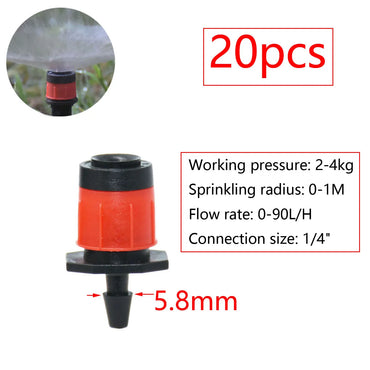Garden Watering Sprinkler Mist Nozzle Dripper Drip Irrigation Garden Greenhouse Adjustable Mist Emitters Stake Micro Spray