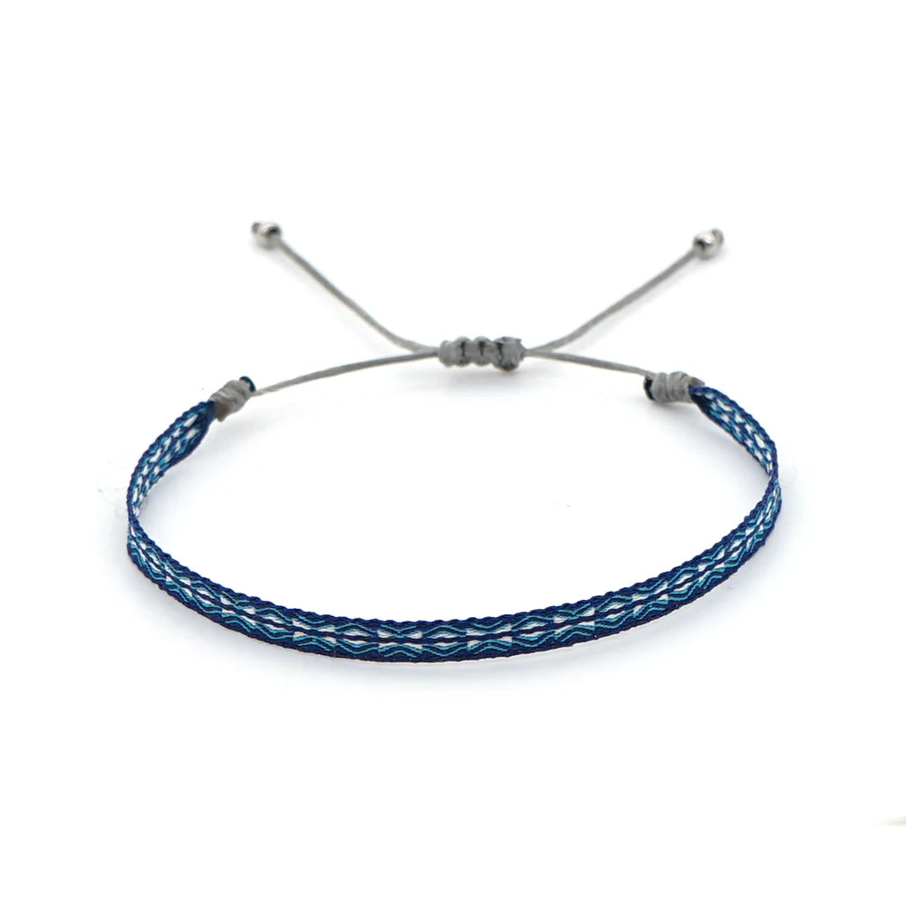 Easter Braided Bracelets For Women Pattern Boho Jewelry Friendship Rope Bracelet Vintage Weave Handmade Textile Bangles