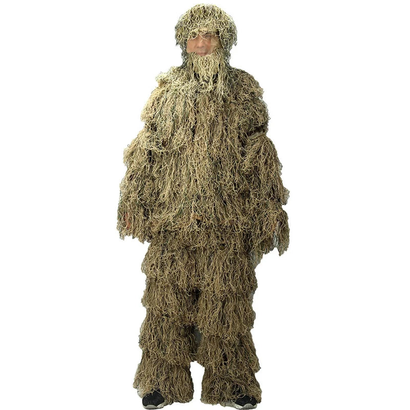 Sut Ghillie Memburu Penyamaran, Pakaian Memburu Rahsia, Sut Sniper, Jubah Halimunan, Pakaian Seragam Airsoft