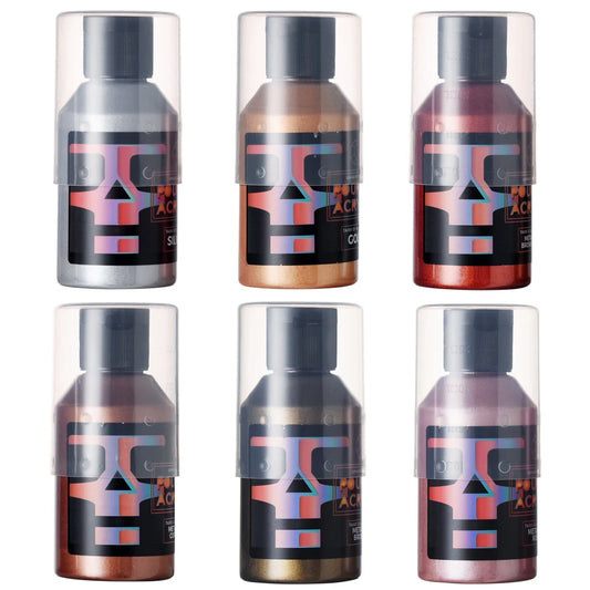 OPHIR Metallic Acrylic Pouring Paint Kit Water-Based Pigment Pre-Mixed Fluid Artworks 100ML/Bottle for Artist DIY TA001