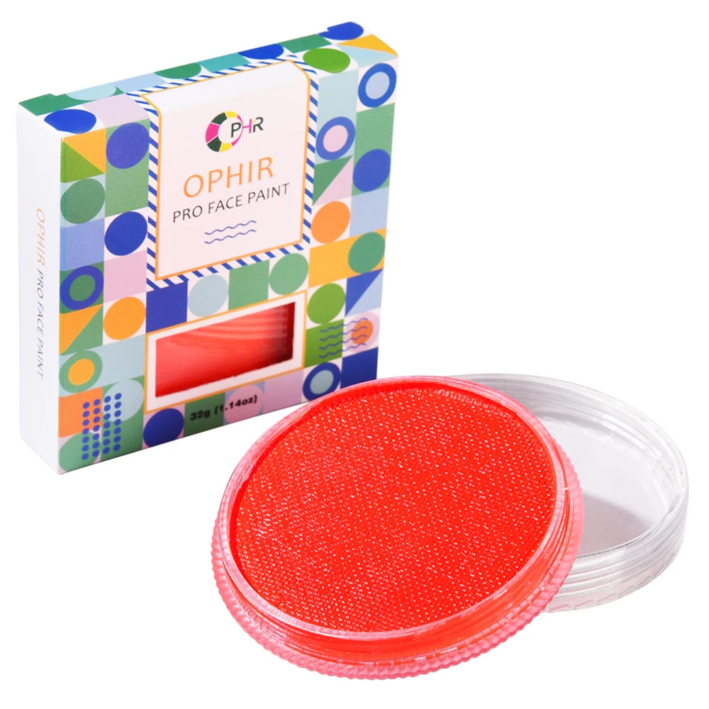 OPHIR Neon Face Painting for Kids Fluorescent Makeup Drawing for Halloween Body Paint 30g/Set 13 Colors for Choose RT011
