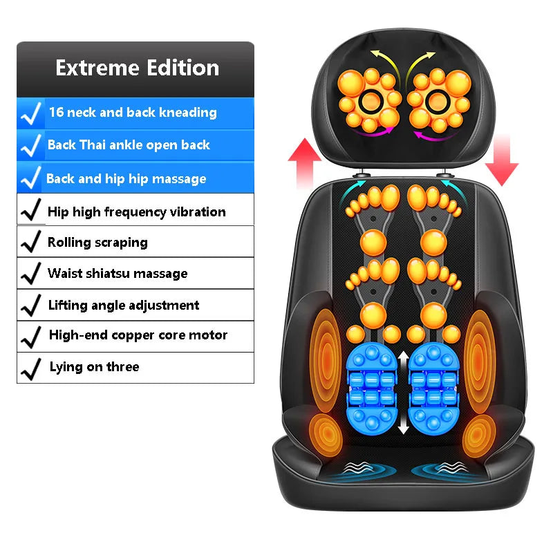 2019 New Neck Shoulder Cervical massage cushion chair Full body massage cushion shiatsu Electric shiatsu cushion massager