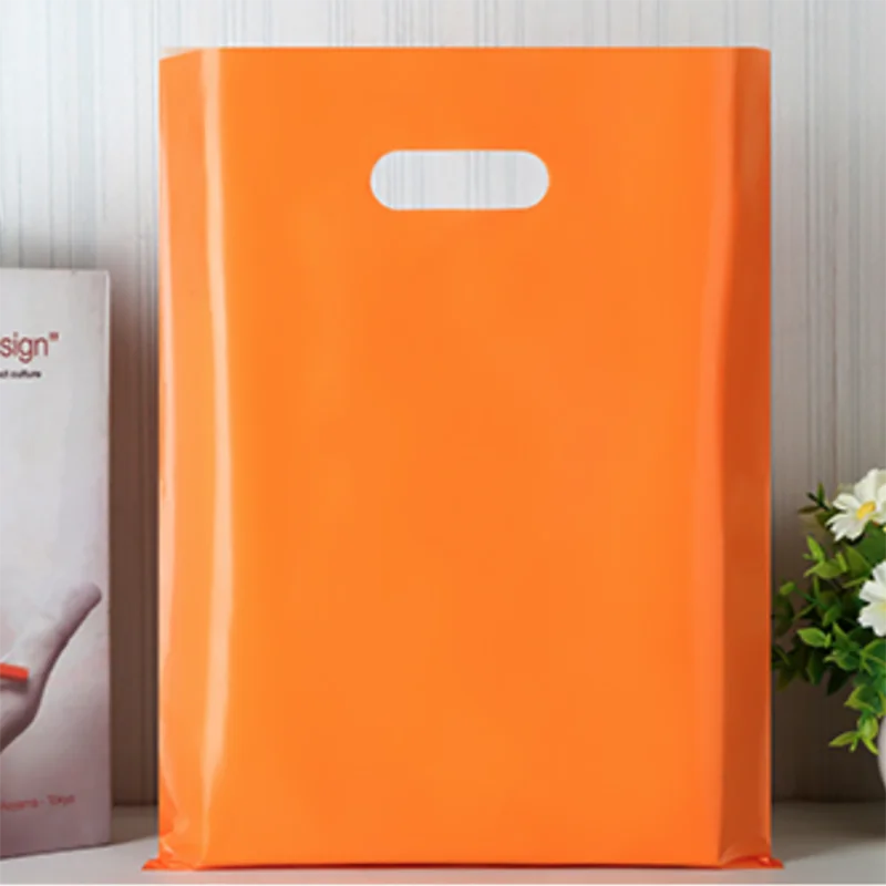 10Pieces Solid Color Gift Bags Kids Baby Boy Girl Birthday Party Supplies Wedding Candy Pouch Small Plastic Bag with Handle