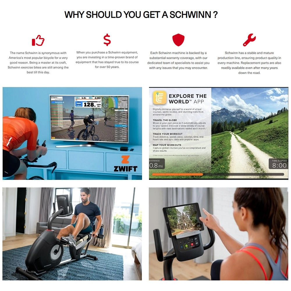 Johnson Fitness Schwinn 510R Recumbent Bike