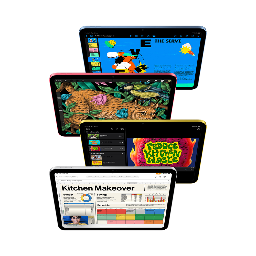 Wi-Fi 64GB 256GB iPad Generasi Ke-10 Apple 10.9 inci