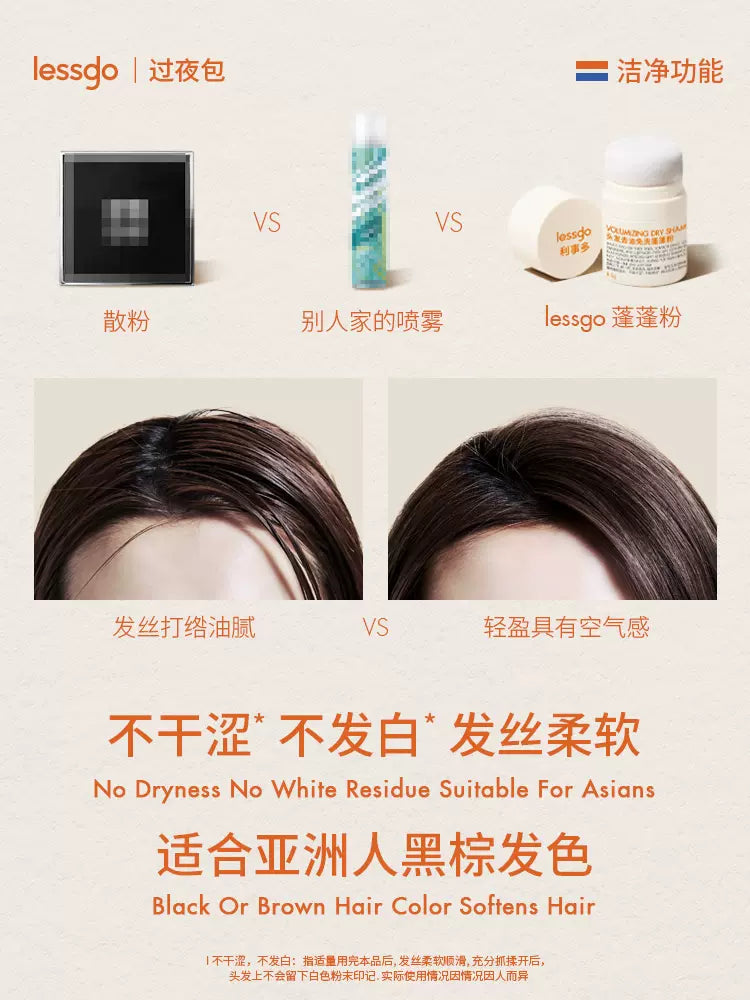 Serbuk Syampu Penanggal Minyak Rambut Lessgo 头发去油免洗蓬蓬粉