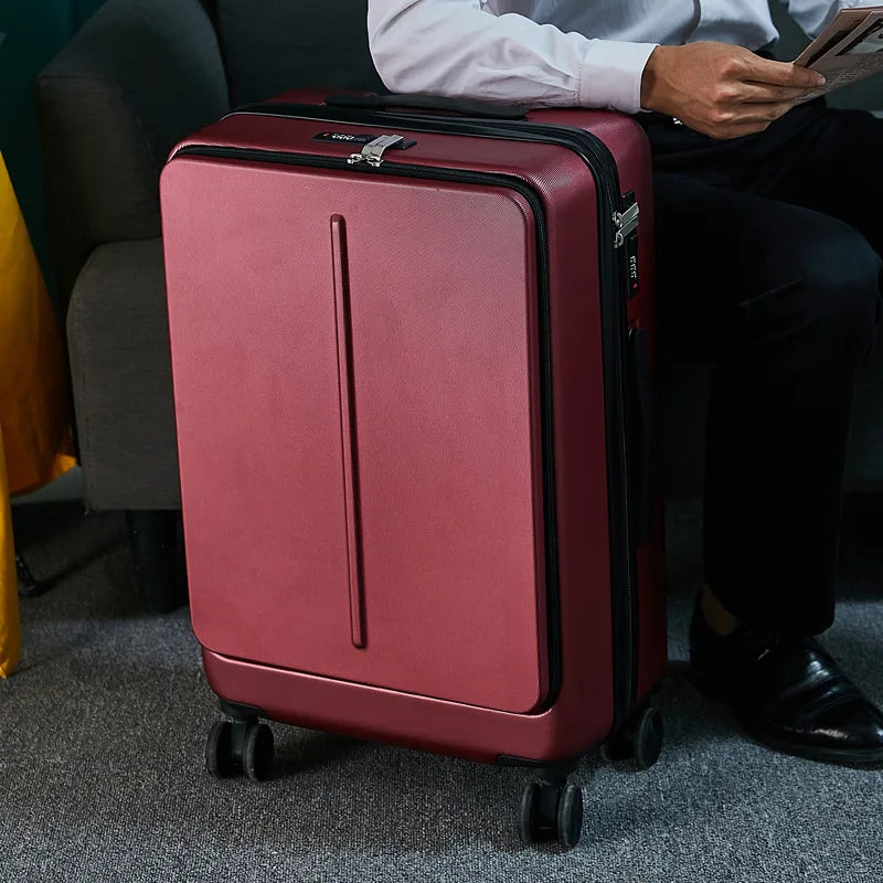 Bagasi Bergolek 20"24" inci BARU dengan Beg Komputer Riba Sarung Beg Perjalanan Perniagaan Lelaki Troli Roda Universal Kotak PC Troli Bagasi