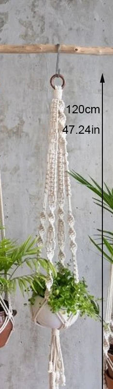 Handmade Macrame Plant Holder 100% Cotton Various Styles Flower Pot Hanger Hanging Basket For Wall Decorantion Courtyard Garden