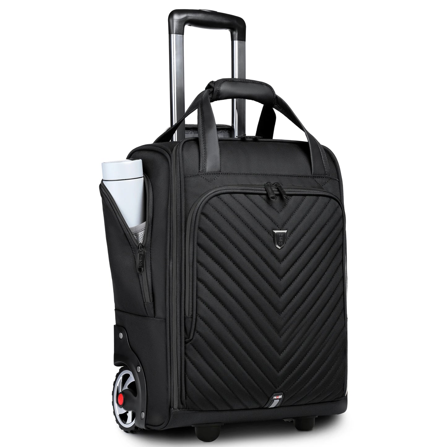 Beg Komputer Riba Beg Troli Perniagaan Beg Bawah Di Bawah Kerusi Penerbangan Bagasi Beg Perjalanan dengan Roda Wanita Lelaki Beg Briefcase 18 inci Softside