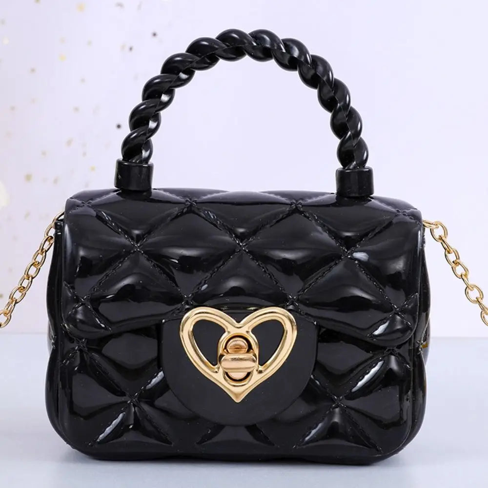 New Heart Pattern Mini Shoulder Bags PU Small Satchel Women Girls Coin Wallets Purse Durable Handbags Streetwear Accessory