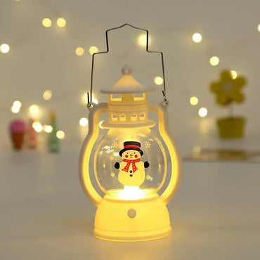 Hiasan Krismas Lampu Tanglung LED Santa Claus Hiasan Merry Christmas untuk Rumah 2024 Xmas Santa untuk Hadiah Tahun Baru Bayi