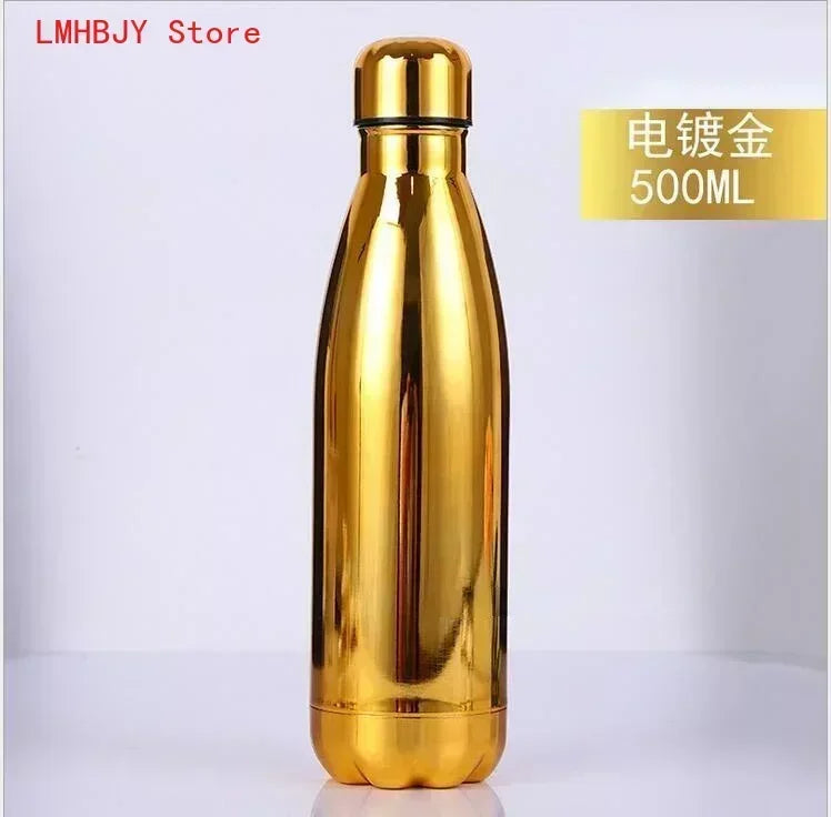 500ml Double-Wall Insulated Vacuum Flask Stainless Steel Thermos Cola Water Beer Outdoors Sport Water Bottle