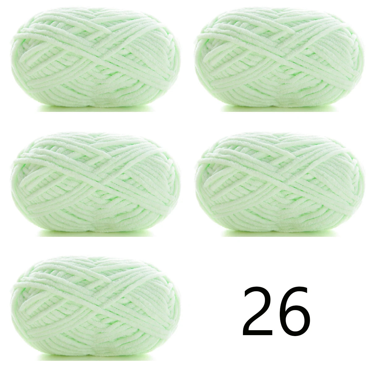 5pcsX50g Thick Velvet Yarn Handmade DIY Knitting Yarn Wholesale Wool Line Scarf Hat Soft Chenille Yarn Knit Wol