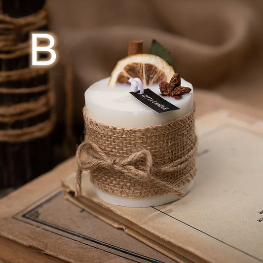 Retro Pastoral Scented Candles Soy Wax Candle New Year Gift Creative Romantic Scented Candle Natural Eco-friendly Oil Fragrance