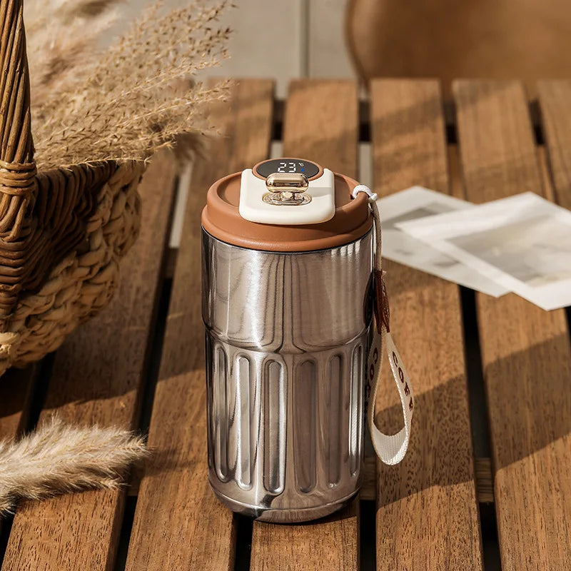 450ML Smart Thermos Bottle Digital Led Temperature Coffee Mug Vacuum Flasks Car Mug Stainless Steel Vacuum Flask Thermal Mug
