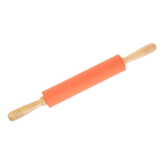 Silikon Rolling Pin Rotating Roller Rolling Pin Dapur Pemegang Kayu Rolling Pin Kulit Dumpling Menekan Tepung Stick BakingTool