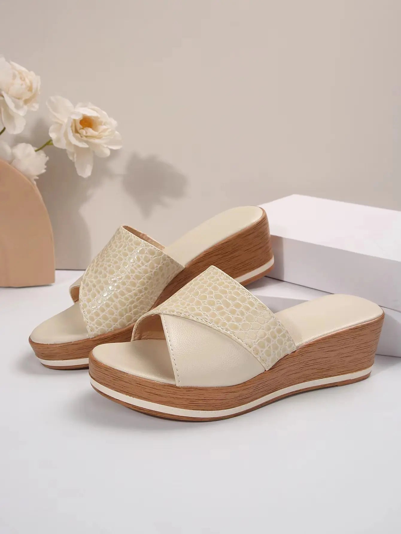 Women Sandals Hemp Wedge Heels Sandalias Mujer Platform Sandals Summer Wedges Shoes for Women Summer Footwear Women Slippers